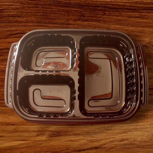 NEW!! Meal Prep Containers, Three Compartment 10Pack, Reusable - Football Dinner - Picture 1 of 6